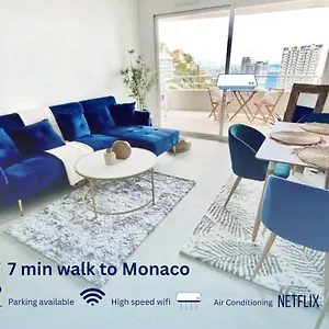 Appartement Luxurious Flat At 5 Min By Walk To Monaco, Free Parking And Sea View